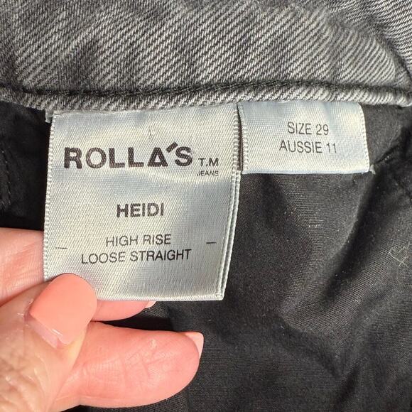 Rolla's | Heidi High Rise Loose Straight Jeans | Gray | Size 29 - Picture 6 of 14